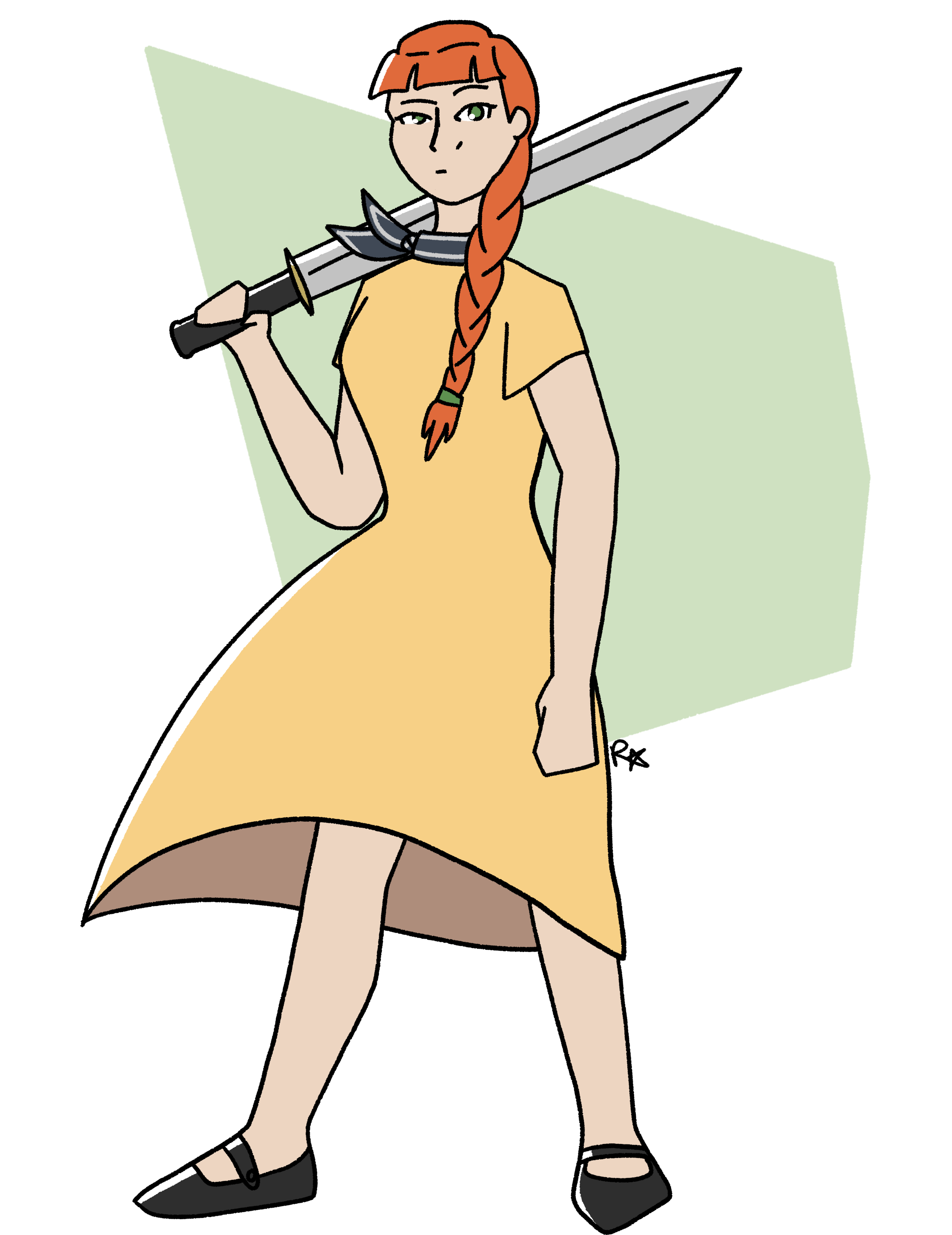 Annie with sword